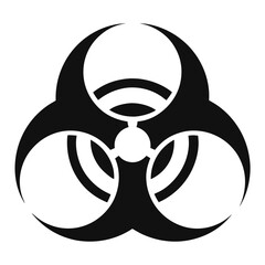 biohazard symbol crossed out eco icon