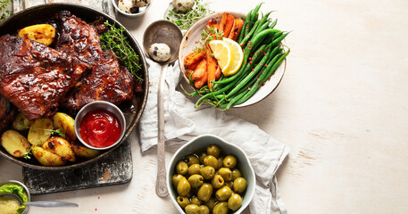 Roasted Pork Ribs. Delicious barbecued ribs.