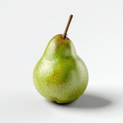 Fresh, vibrant green pear, whole and isolated.