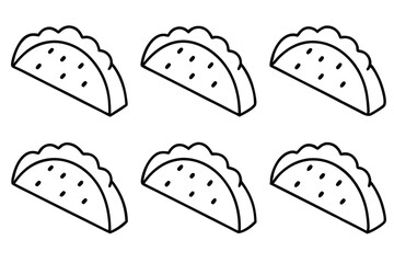 quesadilla line art illustration creative food design line drawing