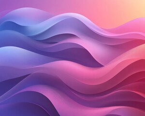 Pink purple gradient simple wavy shapes