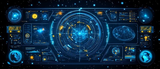Fototapeta premium Futuristic Interface Dashboard