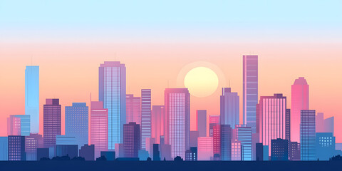 city, skyline, building, architecture, skyscraper, cityscape, urban, sky, business, downtown, buildings, tower, illustration, town, silhouette, sunset, office, vector, view, construction, blue, struct