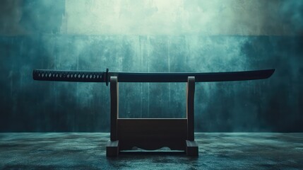 Katana display image dramatic dark background