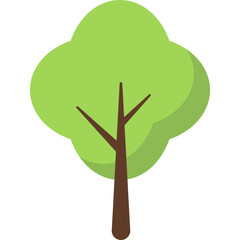 Flat Tree Vector