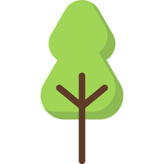 Flat Tree Vector
