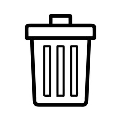 Trash Can with Closed Lid Icon Design