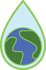 World Water Day Illustration of Earth and Natural Environment 세계물의날 지구와 자연환경 일러스트