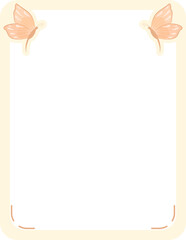 Decorative Butterfly Photo Frame Illustration