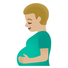 Pregnant Man: Medium light Skin Tone
