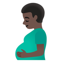 Pregnant Man: dark Skin Tone
