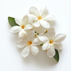 Fototapeta premium Jasmine Flowers Isolated White Background