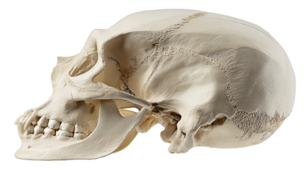 Silent Witness: An Anatomical Study of the Human Skull, Revealing the Secrets Encased within Bone and the Echoes of Life's Journey.