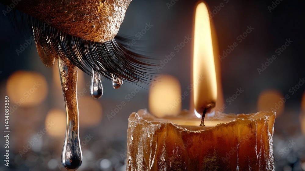 Poster elegant candle sitting on a table with a soft glowing light creating a warm and inviting atmosphere 
