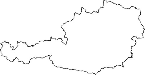 Austria Map Of Flag Design Vector Art