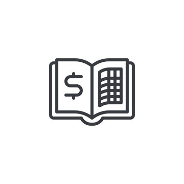 open book with dollar sign and chart clip art preview
