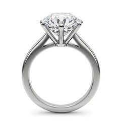 Elegant solitaire diamond engagement ring with brilliant cut stone