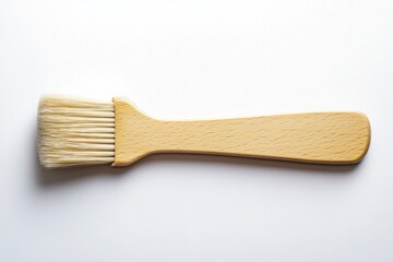 Wooden basting brush with short handle ideal for cooking visuals, kitchen branding and product mockups