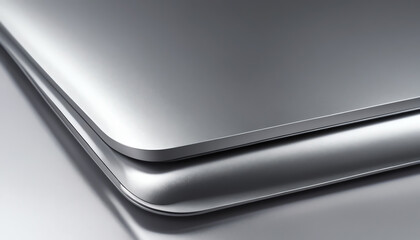 Close-up of sleek metallic laptop surfaces, showcasing modern design, smooth contours, and high-tech elegance ideal for contemporary workspaces.