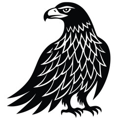 Eagle Bird silhouette vector art illustration