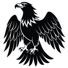 Eagle Bird silhouette vector art illustration