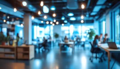 Blurred Office Space: Modern Workplace Ambiance