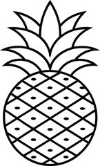 Obraz premium vector illustration of pine apple on white background