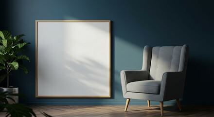 Wall Art Mockup. Poster Mockup. Living room. suitable for design