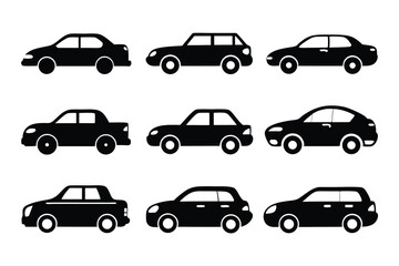 Fototapeta premium vehicle automobile icon black silhouette vector