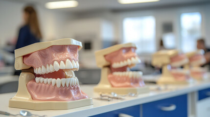 Mannequin or dummy for dentist students training in dental faculties