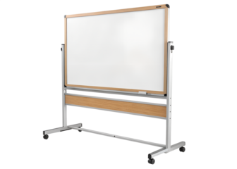 Movable Standing Whiteboard Mockup for Office and Educational Presentations

