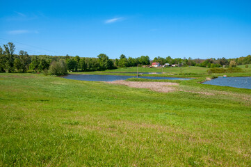 Naklejka premium Klekotki village, Warmian-Masurian Voivodeship, Poland