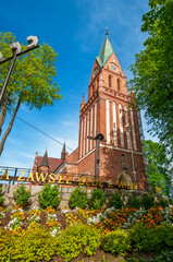 Fototapeta premium Basilica of the Nativity of the Blessed Virgin Mary in Gietrzwałd, Warmian-Masurian Voivodeship, Poland