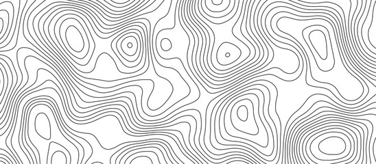 White topology and topography vector design abstract background contour map texture for print works . black curve line background with wave shape vector illustration.