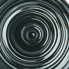 Obraz premium Abstract Spiral Design With Concentric Circles In Black And White