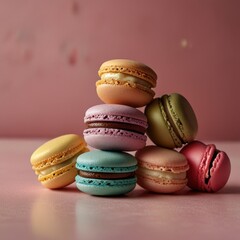 Fototapeta premium A focused business-style image of delicious-looking dessert against a black background.