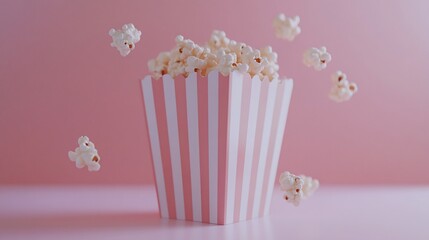 Popcorn in Striped Box