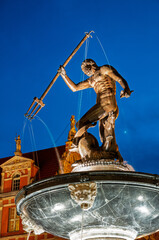 Neptune's Fountain - is a historic fountain in Gdansk, Pomeranian Voivodeship, Poland © Darek Bednarek