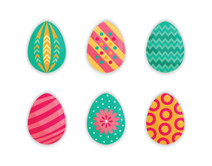 Bright Geometric Easter Egg Set