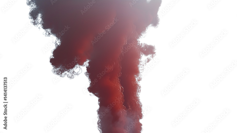 Wall mural red smoke bomb effect photography background texture abstract design element stock image photo graph