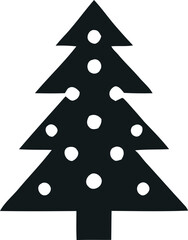 Christmas Trees vector silhouette