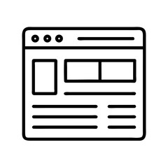 Webpage Interface within Browser Window Icon Design