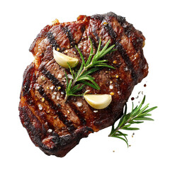 Delicious Grilled Steak with Rosemary and Garlic Gourmet Food