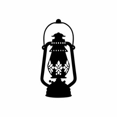 creative Silhouette lantern Icon Vector Illustration