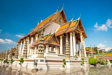 Fototapeta premium Wat Suthat Thepwararam Buddhist temple in Bangkok, Thailand