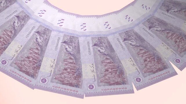 Appealing Looping Design 100 Ringgit Curency of Malaysia