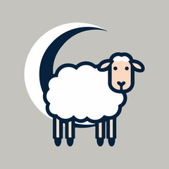 Eid al-Adha Vector Collection - Crescent Moon, Prayers, Qurbani Animal, Eid Gifts, and Lanterns in Solid Colors for Celebrations and Festivities