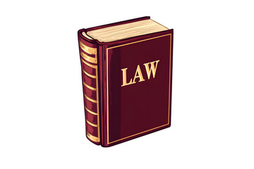 Law Book Legal Textbook Justice Red Gold Pages