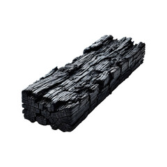 Burnt Wooden Plank Texture  Charred Wood isolated on transparent Background