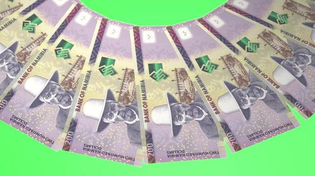 Effulgent Looping Design 200 Dollar Curency of Namibia